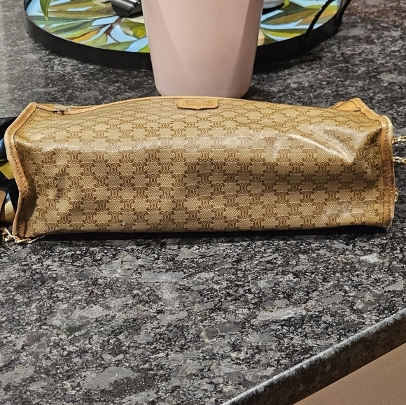 Céline Macadam Monogram Vintage Coated Canvas Clutch with Strap & Twilly Added - Picture 5 of 16